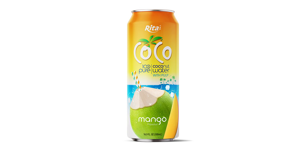 500ml Can Coco Water With Mango Flavor